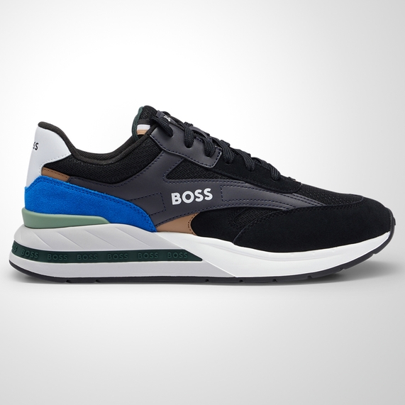 TÊNIS MASCULINO MIXED-MATERIAL MARINHO BOSS