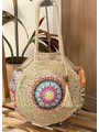 BOLSA DE PRAIA CROCHÊ MANDALA COLORIDA - 1