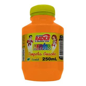 TINTA GUACHE 250ML  - LARANJA - PCT 3 - RADEX