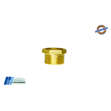 BUCHA DE REDUÇÃO EM LATÃO PIM AMARELA 3/4 X 1/2 AC0033