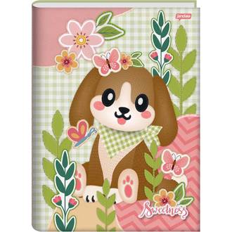 CADERNO BROCHURAO CAPA DURA 80FLS - SWEETNESS - UN - JANDAIA