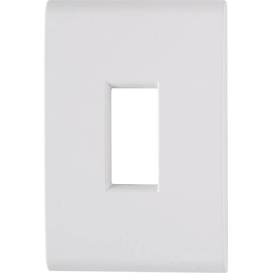 PLACA TRAMONTINA LINHA LIZ 4X2 1 POSTO VERTICAL  BRANCO