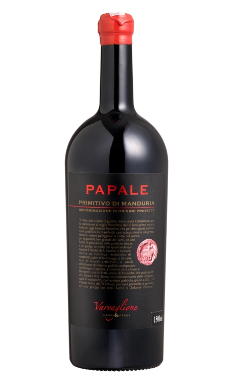Vinho Varvaglione Papale Primitivo di Manduria DOP Magnum 1,5L