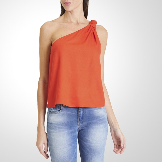 BLUSA FEMININA ASSIMÉTRICA VERMELHA FORUM