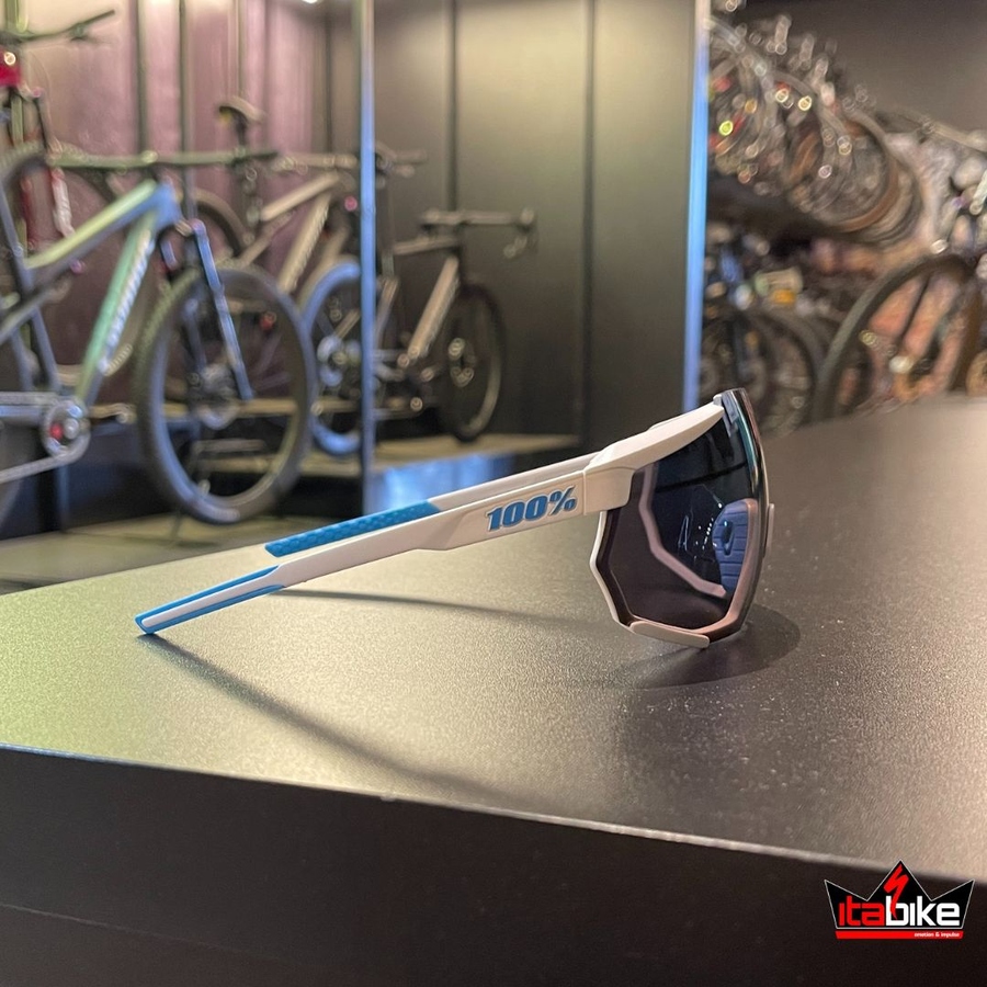Óculos 100% Racetrap Branco e Azul 