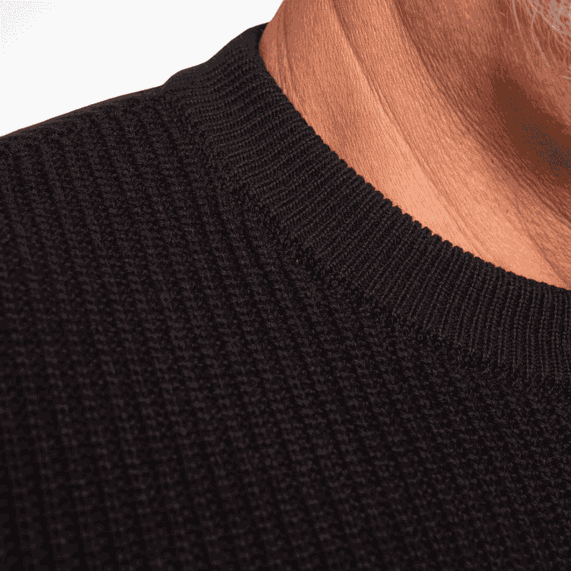 BLUSA MASCULINA CANELADA PADRÃO PRETA
