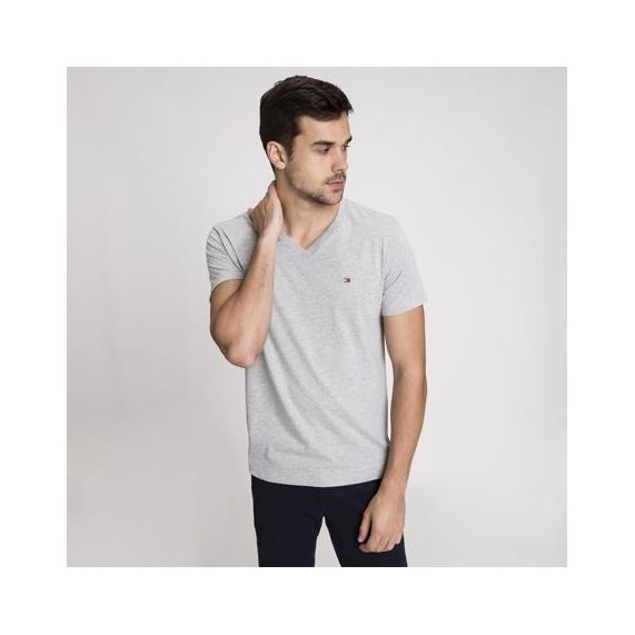 CAMISETA BASICA DEC V M/C CINZA 54326