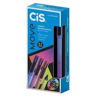 CANETA ESFEROGRAFICA MOVE 0,7MM - ROXO ESCURO - CX 12 - CIS