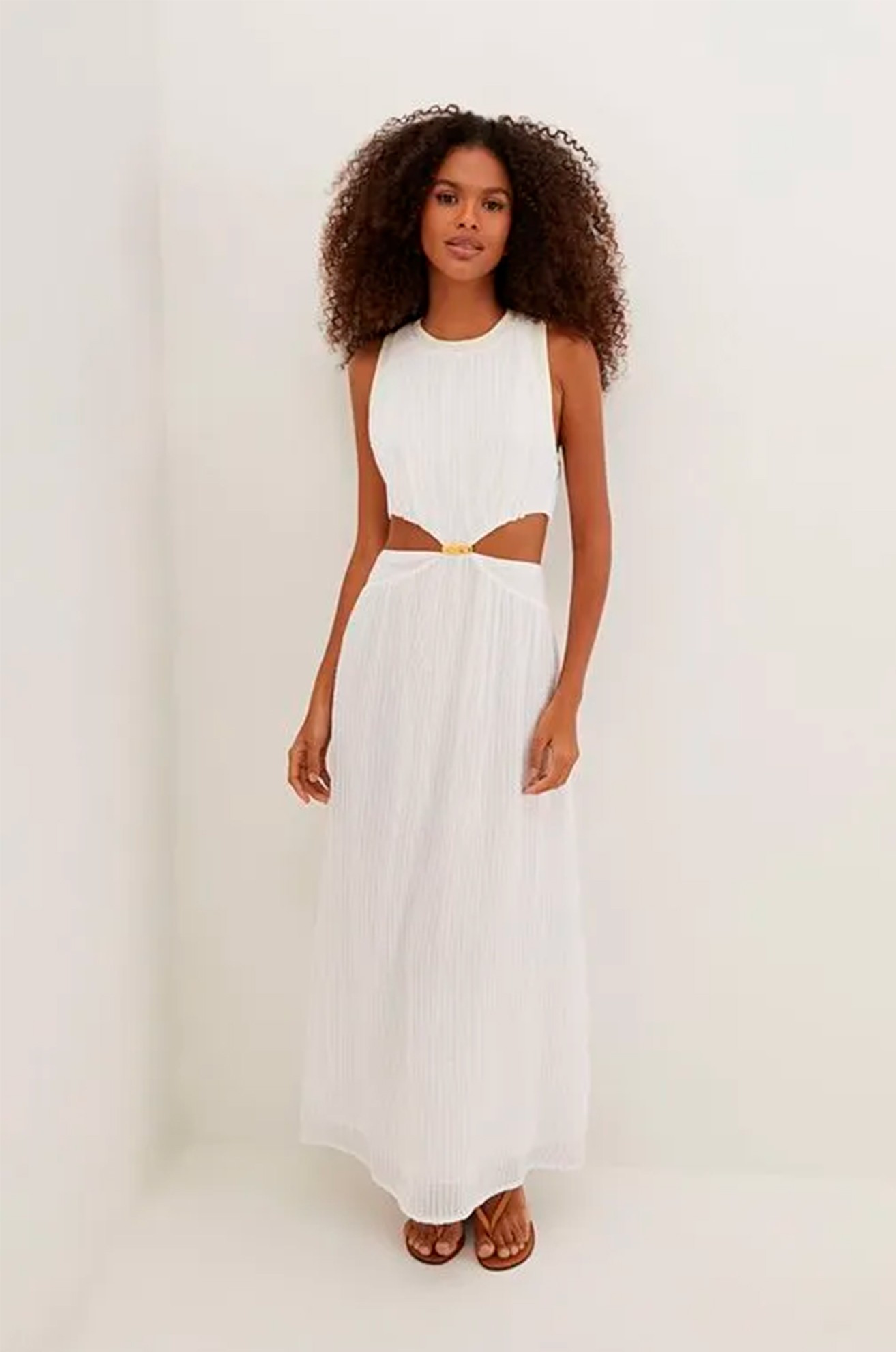 VESTIDO LONGO ANAI DET OFF WHITE