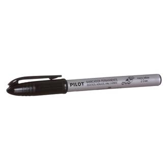 MARCADOR PERMANENTE PONTA MED CD/DVD 2,0MM - PRETO - CX 12 - PILOT