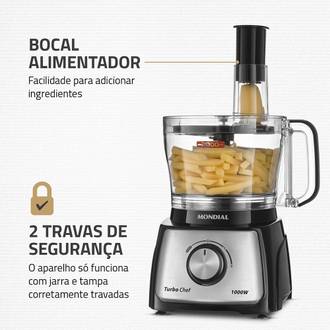 MULTIPROCESSADOR TURBO CHEF MPN-01-BF -127V - 1000W - 9EM1 - PRETO - UN - MONDIAL