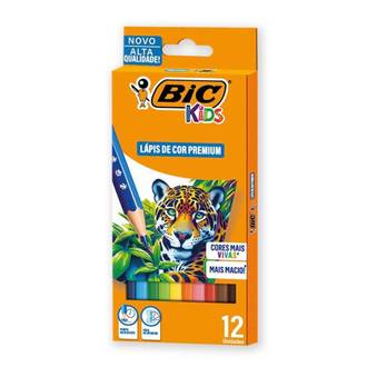 LAPIS DE COR KIDS PREMIUM MADEIRA - C/12 - PCT 4 - BIC