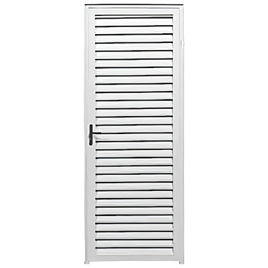 PORTA DE ALUMÍNIO PALHETA WR ESQUADRIART BRANCA 2,10x0,70M ESQUERDA