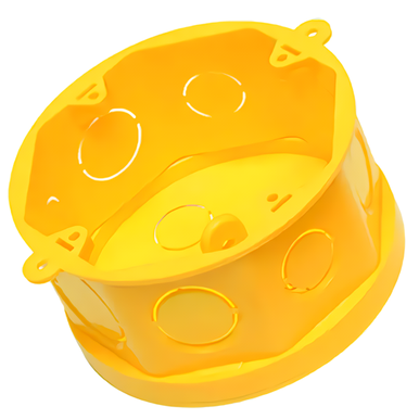 CAIXA DE LUZ OCTAGONAL AMARELA AMANCO 4 X 4 FMS