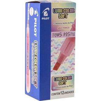 MARCA TEXTO LUMICOLOR PASTEL  - ROSA - CX 12 - PILOT
