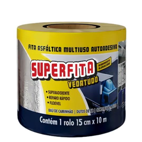SUPERFITA VEDATUDO ALUMINIZADA 15CM X 10 METROS