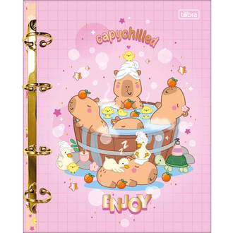 CADERNO ARGOLADO COLEGIAL 80FLS - 396613 - CAPYCLUB - UN - TILIBRA