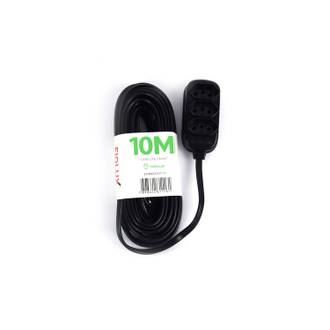 EXTENSAO ELETRICA 3 TOMADAS TRIPOLAR 10M - 25300310111 - PRETO - UN - FIOLUX