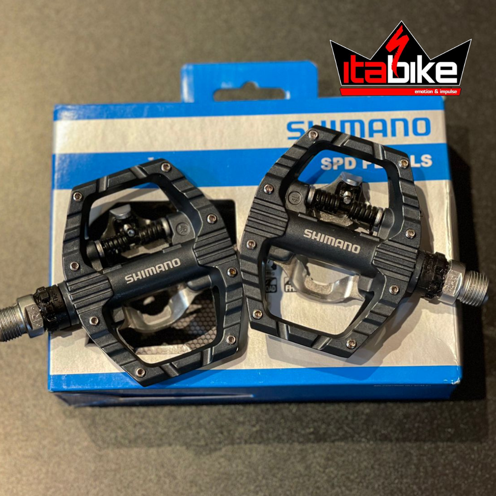 Pedale Shimano PD-EH500 SPD - Lato Aggancio Per Scarpe Clipless E Lato Piattaforma Per Scarpe Normali