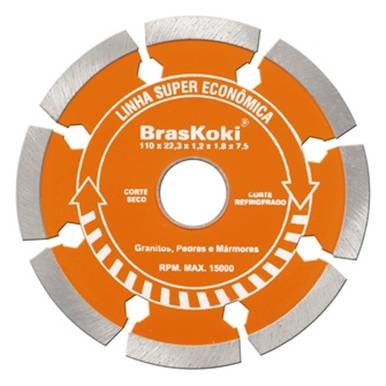 DISCO DIAMANTADO BRASKOKI 110 MM SEGMENTADO