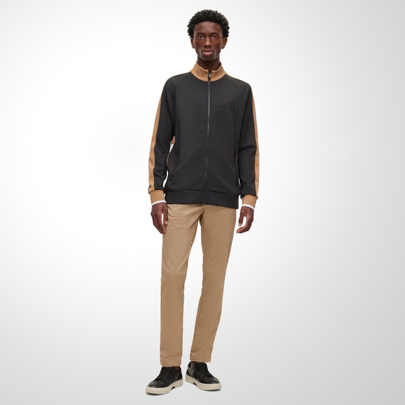 BLUSA MOLETOM COM ZÍPER PRETO BOSS
