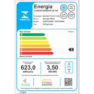 AR CONDICIONADO SPLIT HW ON/OFF AIRVOLUTION  12000 BTUS FRIO 220V  - BRANCO - UN - SPRINGER MIDEA