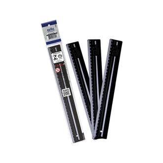 REGUA ACRILICA 30CM BLACK WHITE - 3111 - PRETO - UN - DELLO