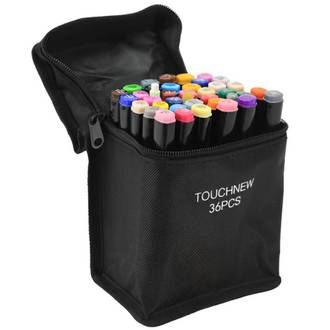 CANETA MARCADOR P/ COLORIR PONTA DUPLA - 36 CORES - UN - TOUCH