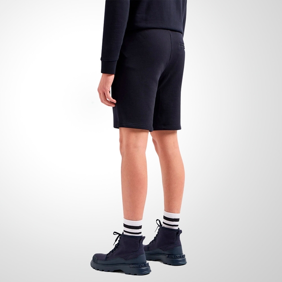 BERMUDA ARMANI EXCHANGE MILANO NEW YORK EM ALGODÃO FRENCH TERRY  MARINHO