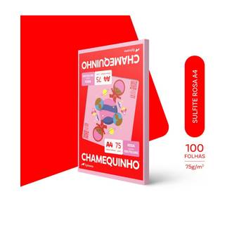 PAPEL CHAMEQUINHO  75G 100FLS - ROSA - CX 25 - CHAMEX