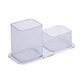 PORTA CANETA DUPLO DELLOCOLOR 3030 - CRISTAL - UN - DELLO