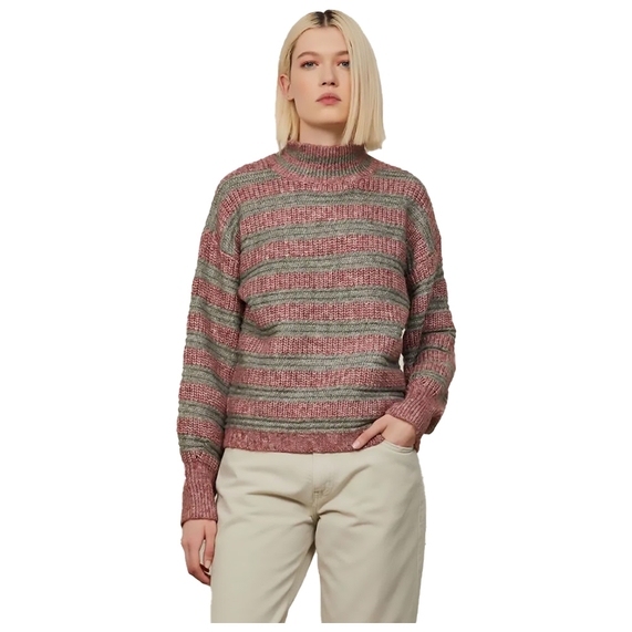 BLUSA FEMININA TRICOT LISTRADA ANIMALE JEANS
