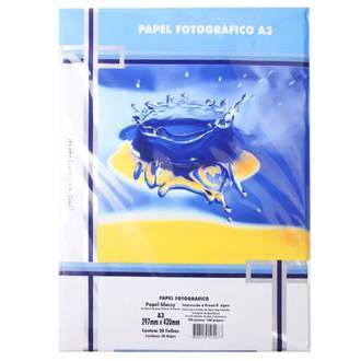 PAPEL GLOSSY 180G 20FL A3 302050001 - UN - MASTERPRINT