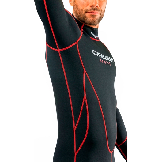 MACACÃO MAYA 2.5MM LONGO MASCULINO CRESSI PRETO/VERMELHO