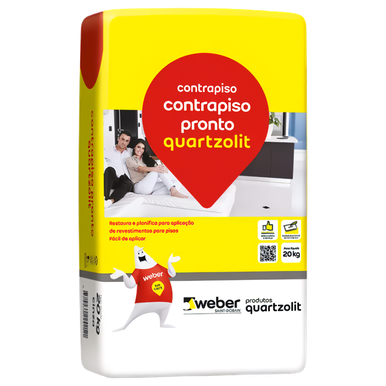 ARGAMASSA QUARTZOLIT CONTRAPISO PRONTO 30 KG CINZA