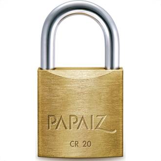 CADEADO LATAO MACICO CR- 20 - C/2 CHAVES - UN - PAPAIZ