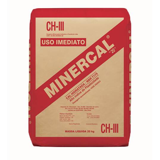 CAL HIDRATADA MINERCAL CH III 20 KG
