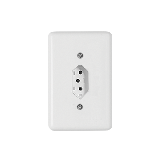 TOMADA FIXA DE EMBUTIR BIPOLAR 2P + T 10A 250V STYLUS ILUMI REF: 20140