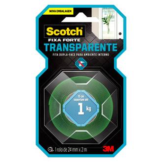 FIXA FORTE TRANSPARENTE AMBIENTE INTERNO - UN - 3M