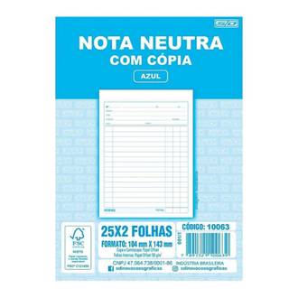 NOTA NEUTRA C/COPIA AZ 1/36 25X2 VIAS 104X155MM - 10063 - UN - SAO DOMINGOS