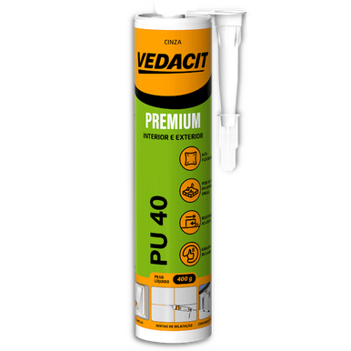 SELANTE PU40 VEDACIT PREMIUM INTERNO E EXTERNO CINZA 400g