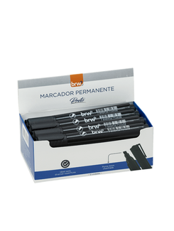 MARCADOR PINCEL PERMANENTE RECARREGAVEL - PRETO - UN - BRW