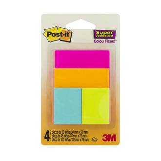 POST IT CASCATA 235F- 38X50/76X76/76X102 3 TAM - UN - 3M