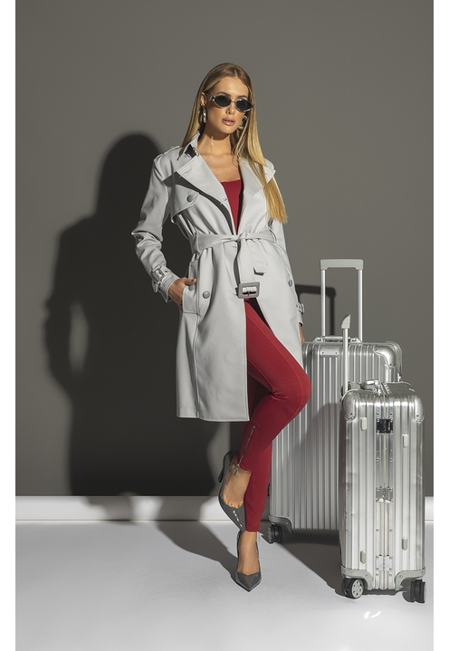 Trench Coat Simone Cinza - 8