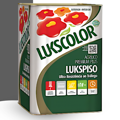 ACRÍLICO LUKSCOLOR PREMIUM PLUS LUKSPISO CINZA CHUMBO 18.0L
