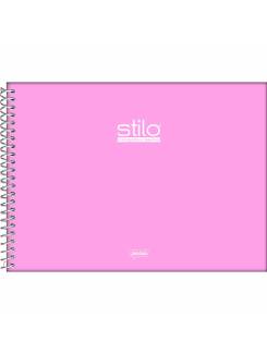 CADERNO DESENHO CAPA DURA 80FLS - ESPIRAL - STILO ROSA - UN - JANDAIA