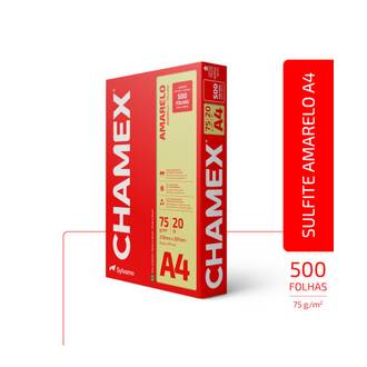 PAPEL CHAMEX COLOR 75G 500FLS - AMARELO - UN - CHAMEX