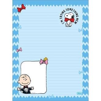 CADERNO COLADO PAPEL CARTA 50FLS - 395447 - SNOOPY - UN - TILIBRA