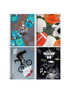 CADERNO UNIV CAPA DURA 20X1 320FLS - VIBE MASC - UN - TILIBRA