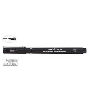 CANETA PIN FINE LINE PRETA  - 0.8 - CX 12 - UNI-BALL